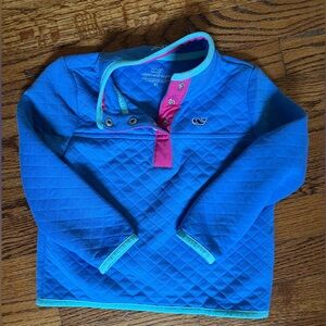 Vineyard Vines Blue Quilted Pullover